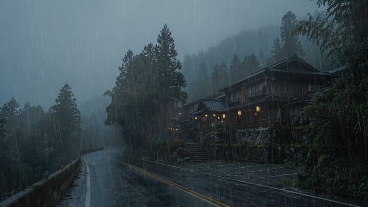 Fall Asleep Fast to Heavy Rain 🌧️ Cozy Cabin Rain Sounds for Sleep