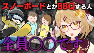 【切り抜き】陰キャ拗らせVtuber「スノーボードとBBQをする人、全員〇〇です」【因幡はねる / あにまーれ】