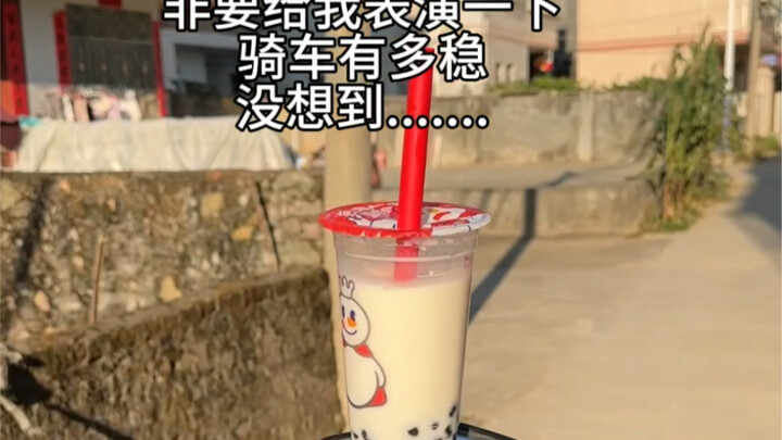 He just had to show me how steady he is on a bike—by the end, I was totally relieved!