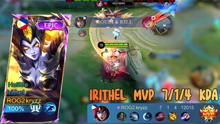 Irithel MVP 7/1/4 KDA Mantap!!! 👍👍 | The Best Gameplay Irithel, Best Build and Emblem Irithel