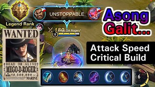 Attack Speed Crit chance Build Roger - Mobile Legends