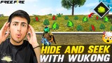 Hide And Seek With Wukong🌳On Factory Roof Noob Wukong - Free Fire India