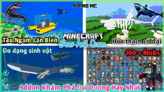 Cách Cài Addon Sinh Tồn Và Khám Phá Đại Dương Với Hơn 100 Mobs Cực Hay Cho Mcpe 1.16 | KIDING MC
