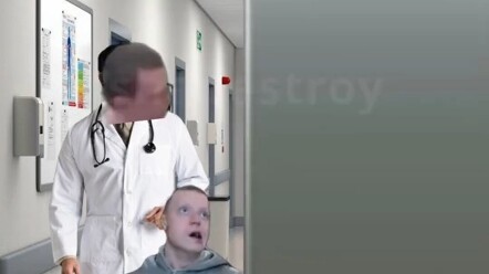 Khi bạn đi thang máy trong bệnh viện