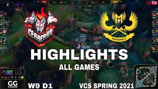 Highlight CES vs GAM All Game VCS Mùa Xuân 2021 VCS Spring 2021 Cerberus Esports vs GAM Esports