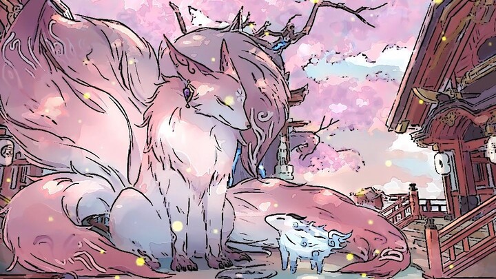 Shenzi: Look, I brought you some goodies! Ganyu: Where is it? Artist: Xinzang Zhenjun