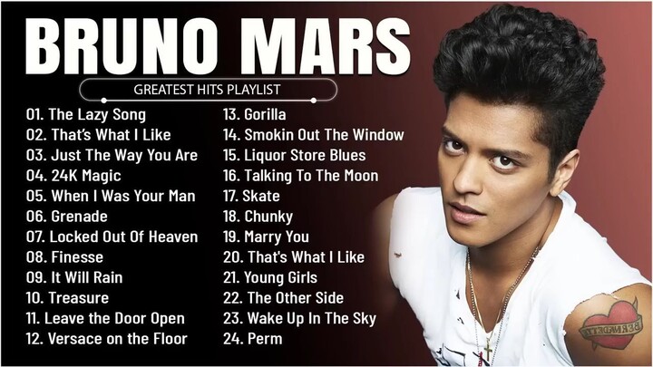 Bruno Mars - Greatest Hits Full Album - Best Songs Collection 2023