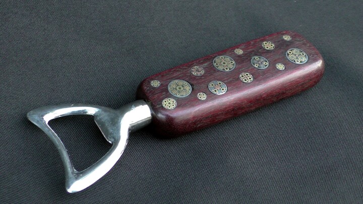 Amir Uzan - 36. Wooden magnetic bottle opener, made of purpleheart