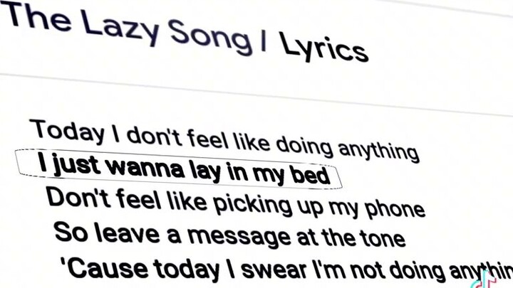 the lazy song