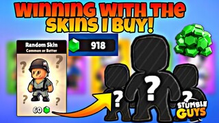 Winning with the Skins I Buy!! Epic Crate opening🤩 | Stumble Guys