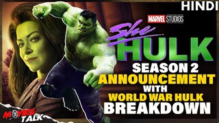 She-Hulk Season 2 Announcement with World War Hulk BREAKDOWN