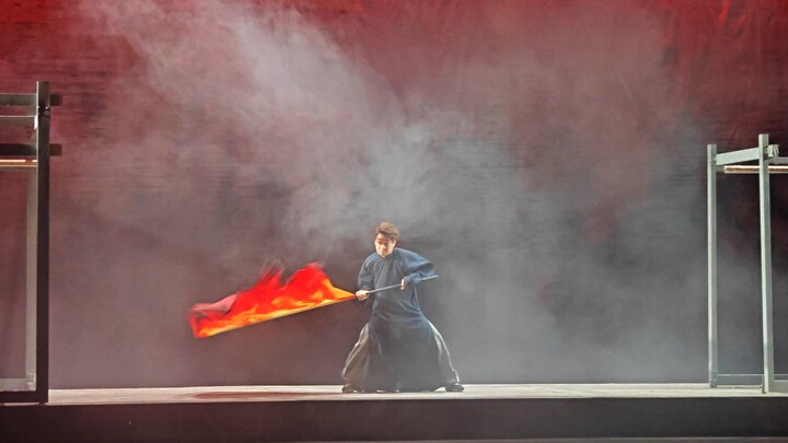 Ice Water Mayhem, final performance on January 24, 2026: Song Tianshuo with the dance flag
