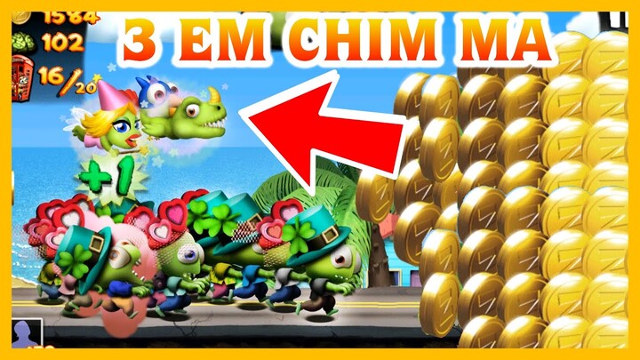 ZOMBIE TSUNAMI - CÁCH SỞ HỮU SỨC MẠNH CỦA 3 EM CHIM MA TRONG CÙNG MỘT TRẬN