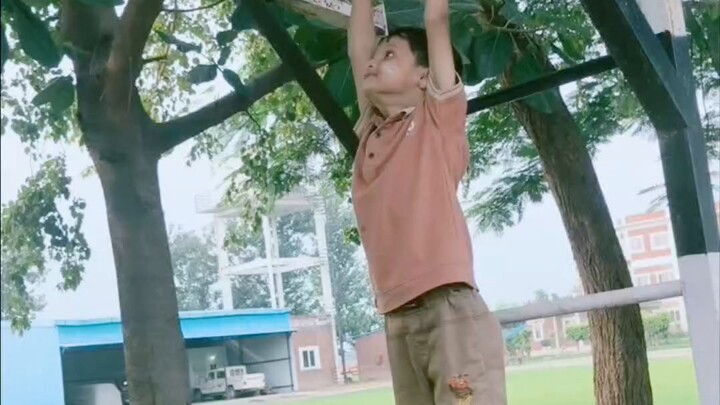 Indian Kids Power and strength of arms Utkarsh Raghav Hand Walk with his father
