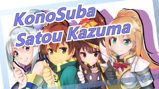 [KonoSuba] 3 Gadis & 1 Anak Laki | Hidup Bahagia Satou Kazuma Di Dunia Lain