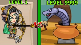 TRIỆU HỒI Tướng Cực Mạnh Cung Thủ Tiên Legend Vs Hổ Mang Chúa - Royal Defense King TOP GAME THÀNH EJ