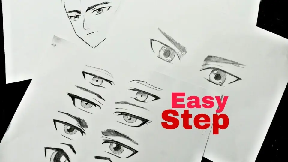 How to draw Anime- Eye tutorial|Male (Anime Drawing Tutorial for Beginners)  - Bilibili