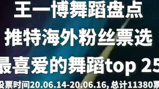 【وانغ ييبو】 تقييم لأفضل 25 أداءً مفضلًا من قبل معجبيه على تويتر في الخارج (إصدار مختصر) 20200616