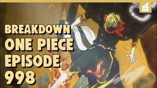 SANJI VS KING !! BREAKDOWN ONE PIECE EPISODE 998