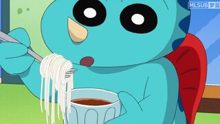 [Crayon Shin-chan] Mặc dù tôi đã biến thành khủng long, nhưng tôi vẫn thích ăn mì trộn sẵn!