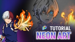 Tutorial Neon Art || Todoroki Shoto || Keren Ganteng Banget