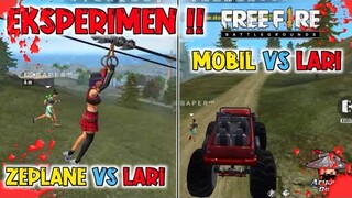 EKSPERIMEN #4!! | LARI 200% VS KENDARAAN FREEFIRE BATLEGROUND