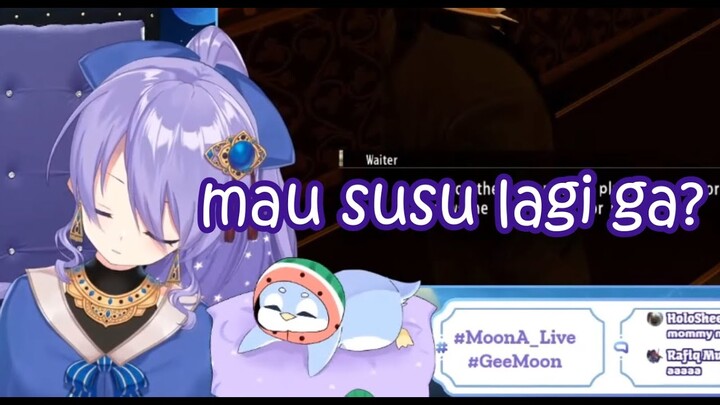 Moona ngestream sambil ngasuh keponakan 💖