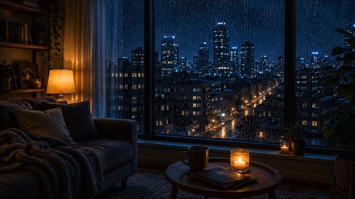 Rainy Night at Home 🌧️Cozy Rain Sounds for Sleep, Relaxing & Studying