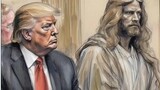"The Son of God sat beside him"! Trump's sketch of his trial went viral...