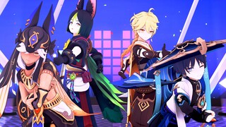 “须弥少年团？莫名其妙” 【原神MMD/赛诺/流浪者/提纳里/空】劣等上等