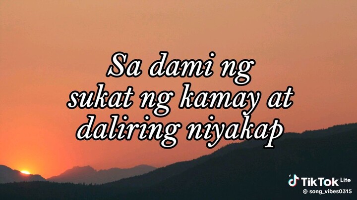 Kahel na langit full lyrics #follow me #new user in bilibili
