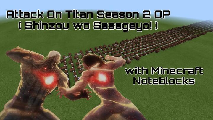 Attack On Titan Season 2 OP - Shinzou wo Sasageyo! (Minecraft Noteblock Cover)