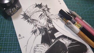 【Demon Slayer】Drawing process of Rengoku Kyoujurou