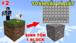 (Minecraft One Block) | ĐẢO MÌNH LÊN LV2 VÀ SẮT VÀNG ĐÃ XUẤT HIỆN #2