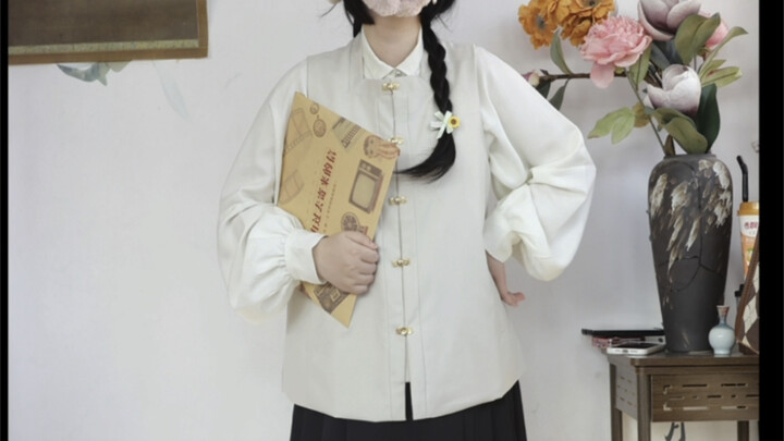 How Much More Everyday Can a Square-Neck Hanfu Bijia Become After Being Customized to a Solid Color 