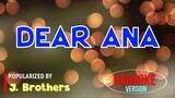 DEAR ANA - J. Brothers | Karaoke Version |🎼📀▶️