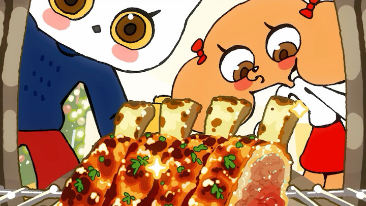 อนิเมชันต้นฉบับ｜ข้ามปีแล้ว น้องหมากินมื้อดีๆ สักมื้อ