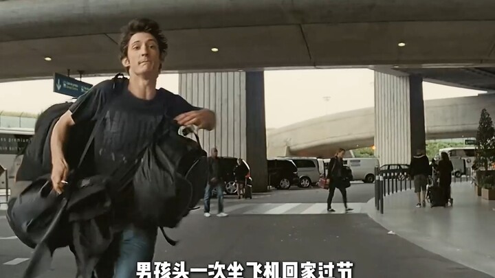 The boy, flying home for the very first time, discovered that someone had already occupied his seat.