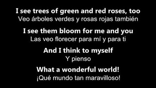 ♥ What A Wonderful World! ♥ ¡Qué Mundo Tan Maravilloso!~by Louis Armstrong-Letra en inglés y español