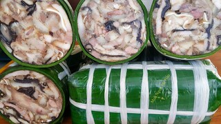 Cách Làm GIÒ THỦ GIÒ XÀO GÓI LÁ CHUỐI Thơm Giòn Sựt Sựt Hương Vị Ngày Tết