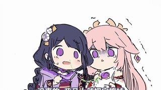 【提瓦特幼儿园】小雷神把小狐狸弄哭了，但是依然很可爱，啊啊啊啊啊啊啊【原神】