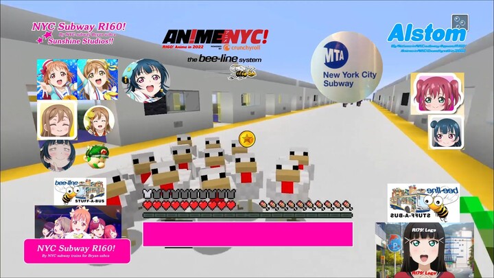 R211 subway cars in R160 anime alstom aqours 2022 Episode 2 (Youtube - Unlimited)