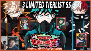 🔥🔥3 LIMITED TIERLIST RANK SS! [WORLD HEROES MISSION LIMITED BANNER] - MY HERO ULTRA IMPACT