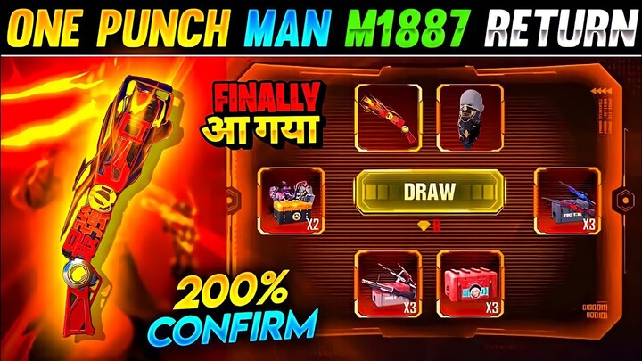 One Punch Man M1887 Return | Next M1887 Skin In Free Fire | One punch man M1887 Gun Skin Return Date