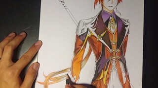 How to draw Zhongli || Genshin Impact