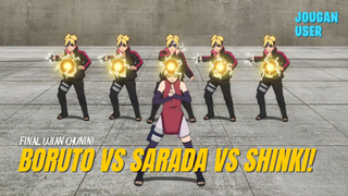 Final Ujian Chunin! Boruto vs Sarada vs Shinki Part 1!