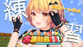 【Minecraft】ホロ運動会までもうすぐ！黄色チーム練習すっぞおおお！！！！【ホロライブ/夜空メル】