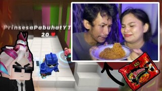 PAG TALO KA KAIN KA! 1v1 with my Jowa! | SPICY NOODLE CHALLENGE! | BEDWARS