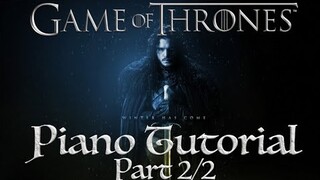 🎹Game Of Thrones Theme - Piano Tutorial Part 2/2 - Cours de piano Eric Legaud