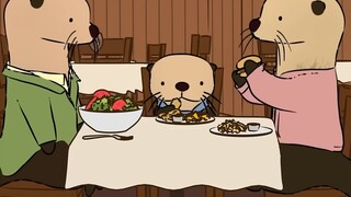 【Natural Habitat Shorts】中字 | 雄性水獭有时会在水下劫持幼崽以索要赎金，迫使母亲放弃食物 | 自然观察局 | 原创动画 | 小短片